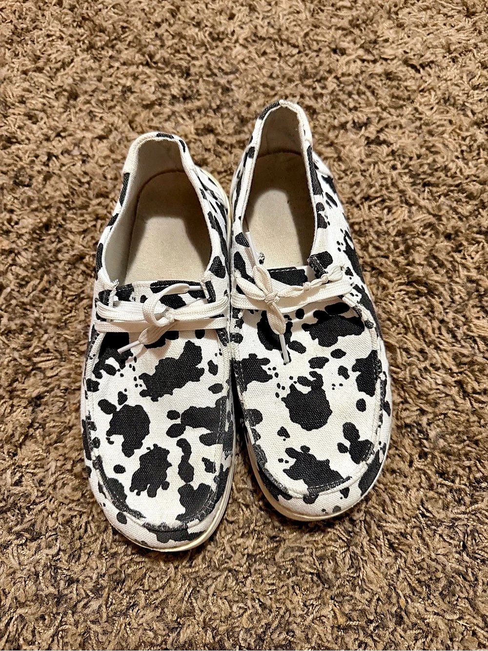 Hey Dude Wendy Spotted Cow Print Sneakers